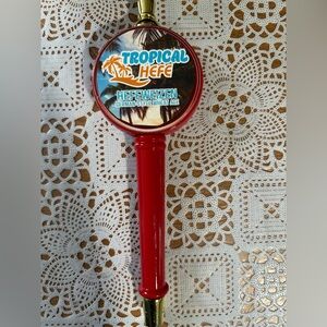 Red Beer Tap Handle Tropical Hefe